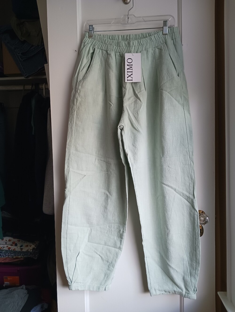 NWT IXIMO Linen-Cotton Blend Pants